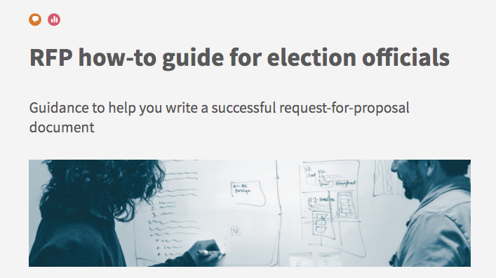 TheElectionBuzz's tweet photo. For election officials, the RFP is an important document to get right! For tips, tricks, and a template, check out the RFP How-to Guide at https://t.co/0PraFmxNPT. #ElectionTools https://t.co/T7hIwdpLCd https://t.co/sxQrEN084I