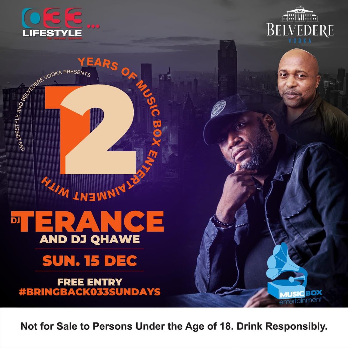 033lifestyle's tweet image. 12 Years Of @musicboxentsa this Sunday with @realdjterance @qhawemth247 powered by @belvederevodkasa #bringback033sundays #shisanyamavibes #033lifestyle #thehomeofdeephouse #freeentry