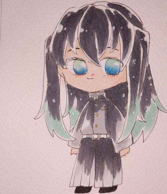 ゐろはさんがTwitterに投稿した時透無一郎(鬼滅の刃)のイラスト。