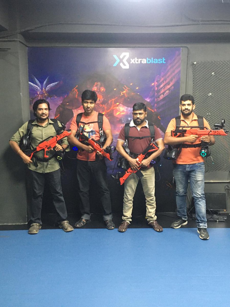 XtrablastVR's tweet photo. India's First Free Roaming Virtual Reality Team Game. Now Available @ Chennai - Ispahani Centre.

For more details visit: https://t.co/aMdAvfRGtx 
or
Call Us! - 99529 99302 (OR) 95000 26200

#easports #nvidia #nomoremobilephonegames #teamouting #corporate #teambuildinggame https://t.co/R8I9OVExij