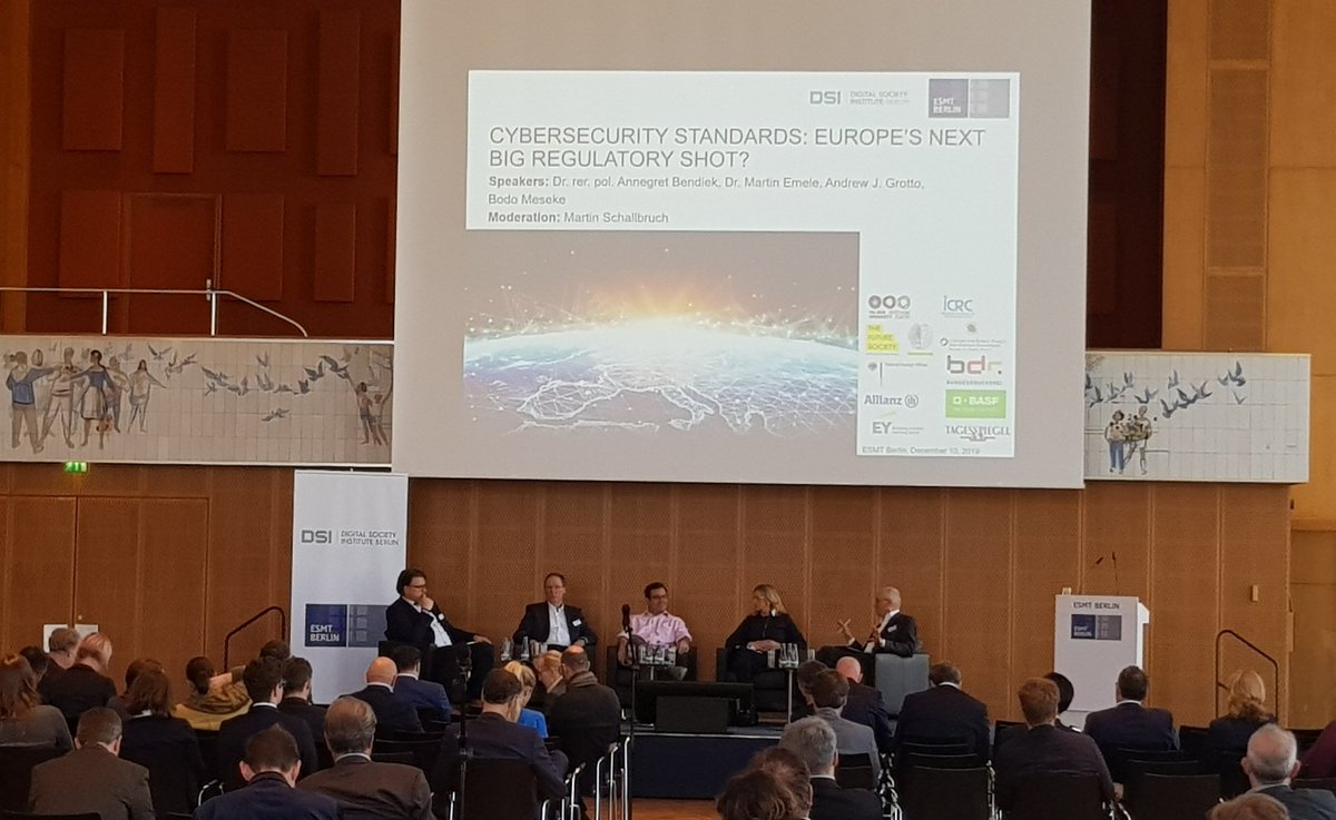 marconcert's tweet photo. Constituting the need for more #CyberSecurity metrics in the panel on security standards at #DSC19. @esmtberlin https://t.co/BMcX6jo1ER