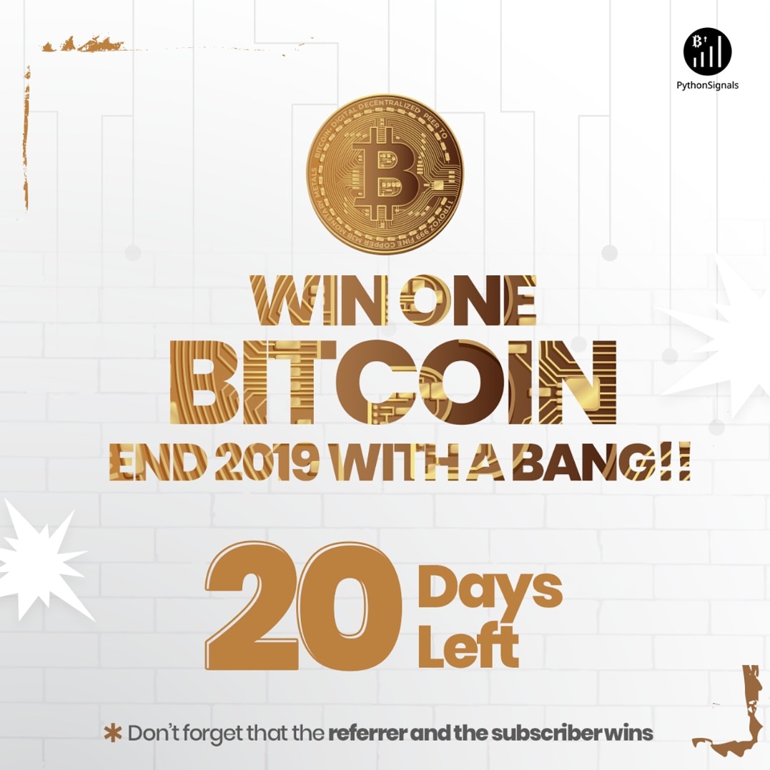 marius_fudder's tweet photo. Tis the season to be jolly and we're giving away 1 #BITCOIN πππ
1 #BTC up for grabs to the lucky winner. Competition details and T's and C's can be found in your #PythonSignals back office.
#RSP #RisingStar #7MillionBitcoin #TwoYearsToFreedomTeam #SmartAssets https://t.co/oFuRN1NVt2