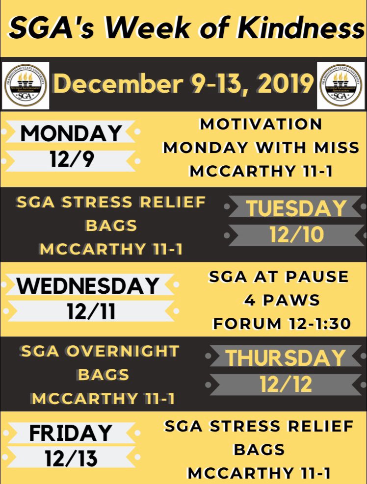 FSUStudentGov's tweet image. Happy Week of Kindness! Hope you enjoyed Motivation Monday with MISS yesterday, we sure did. You can find us in the McCarthy center lobby today with stress relief bags 11-1. We also have supplies so you can take some time to write a letter to someone who has helped you out