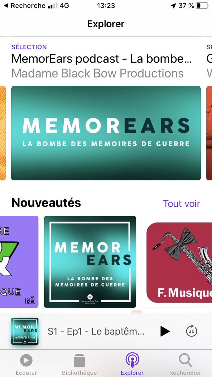 Memorears_Pod's tweet photo. Coucou @ApplePodcasts 
Mise en avant de @Memorears_Pod 
Go listen https://t.co/GWcqmUOzKP #podcast #podcastfrancais #memoiresdeguerre #WW2 #serieaudio #fiction #apple #applepodcasts https://t.co/D2VmnRxvG9
