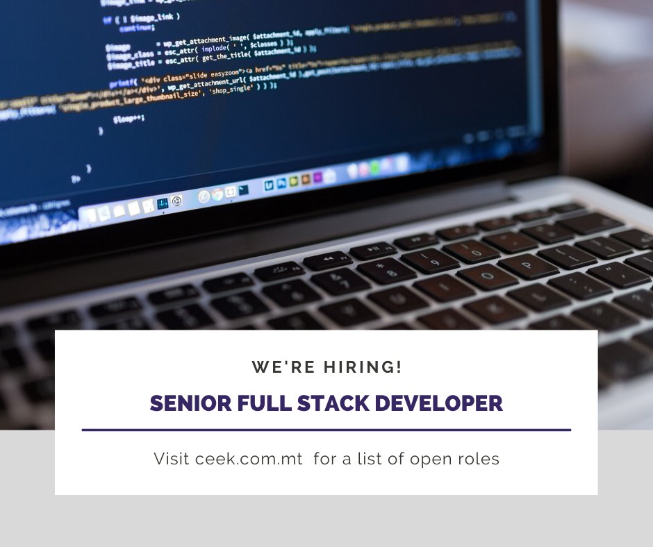 ceekrecruitment's tweet image. Do you have a creative approach to technical problems? If so, a client of ours within the #IT industry is seeking to recruit a #SeniorFullStackDeveloper to join their dynamic team! Apply here bit.ly/2PJ7rf5
Sign up for #ceek #job alerts bit.ly/2QYk2wX