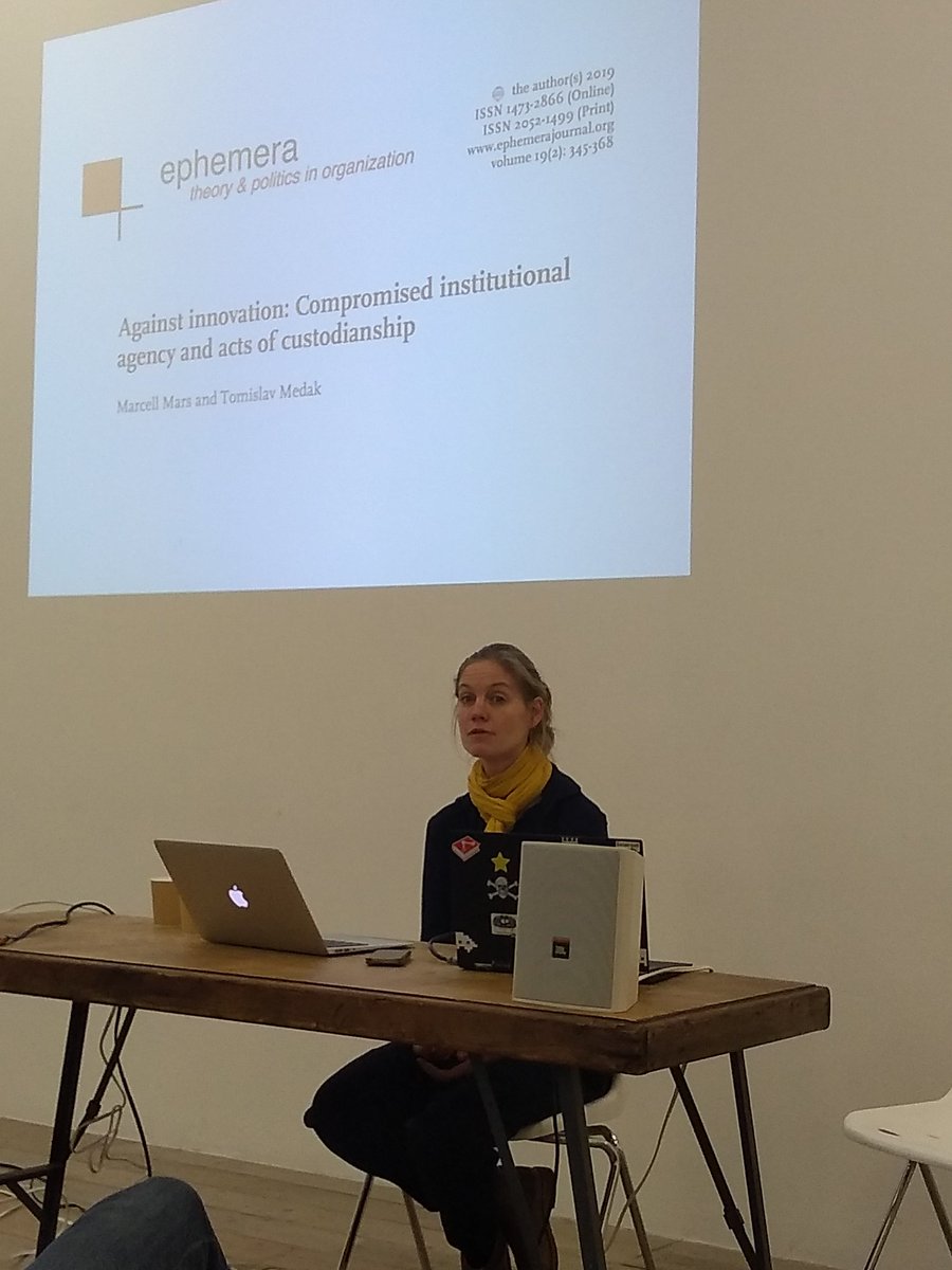 P_O_R_G's tweet photo. @NThylstrup "The notion of #infrapolitics helps us understand the frequency of #contestation and #care" #paperstruggles #feministinfrastructures #invisibleprotest https://t.co/e2a4J4lNUZ