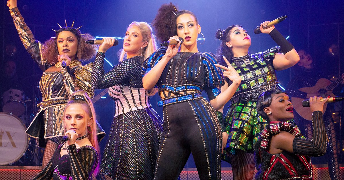 WhatsOnStage's tweet photo. Exclusive photos: New production shots released for the West End cast of Six at the Arts Theatre https://t.co/1ajlJRaHQf https://t.co/dKJJVFqN7x