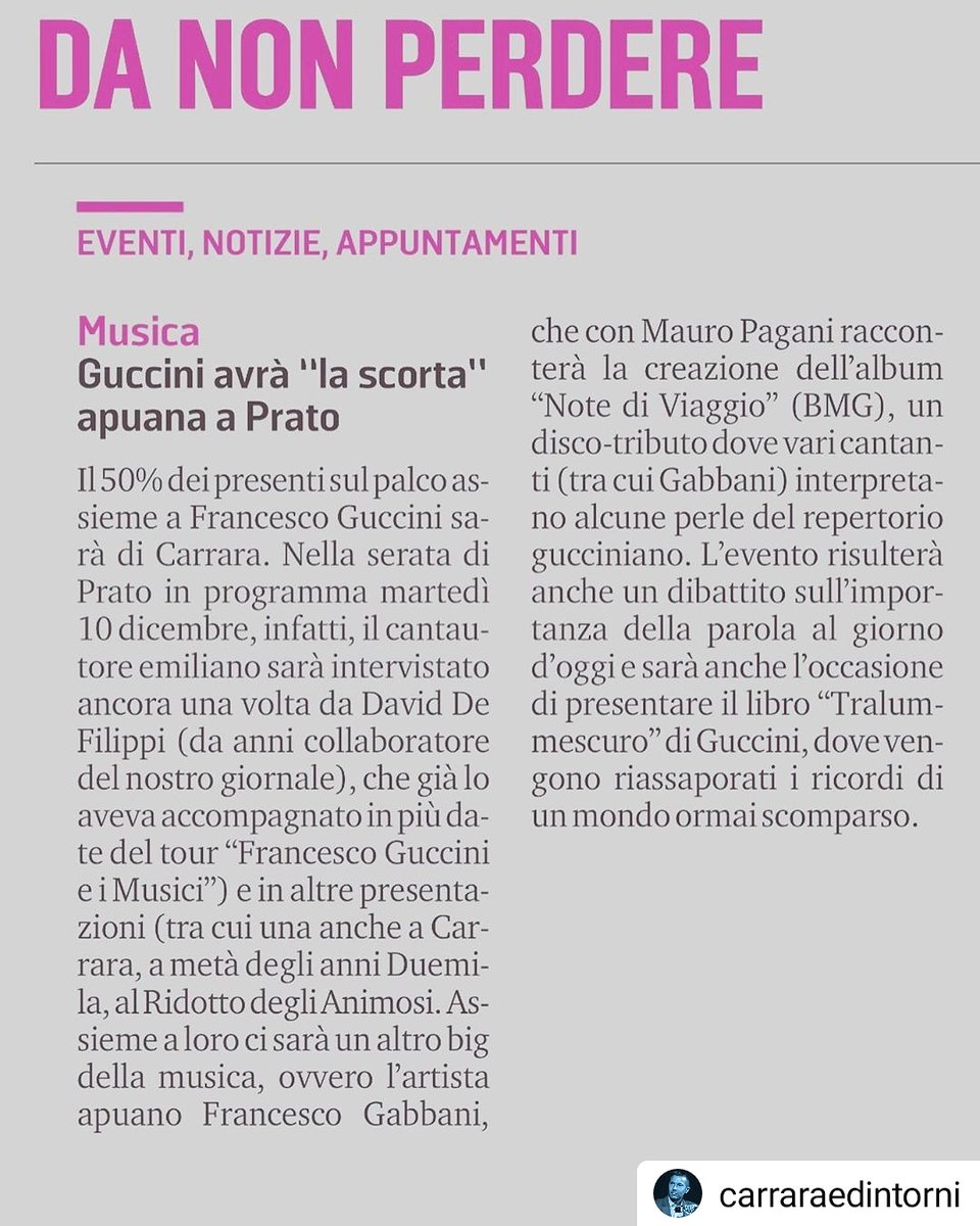 gabbani_P's tweet photo. #Repost instagram David DeFilippi
• • • • •
Da non perdere...
#FrancescoGuccini
#MauroPagani
#FrancescoGabbani
#DavidDeFilippi https://t.co/vy9grT8aZd