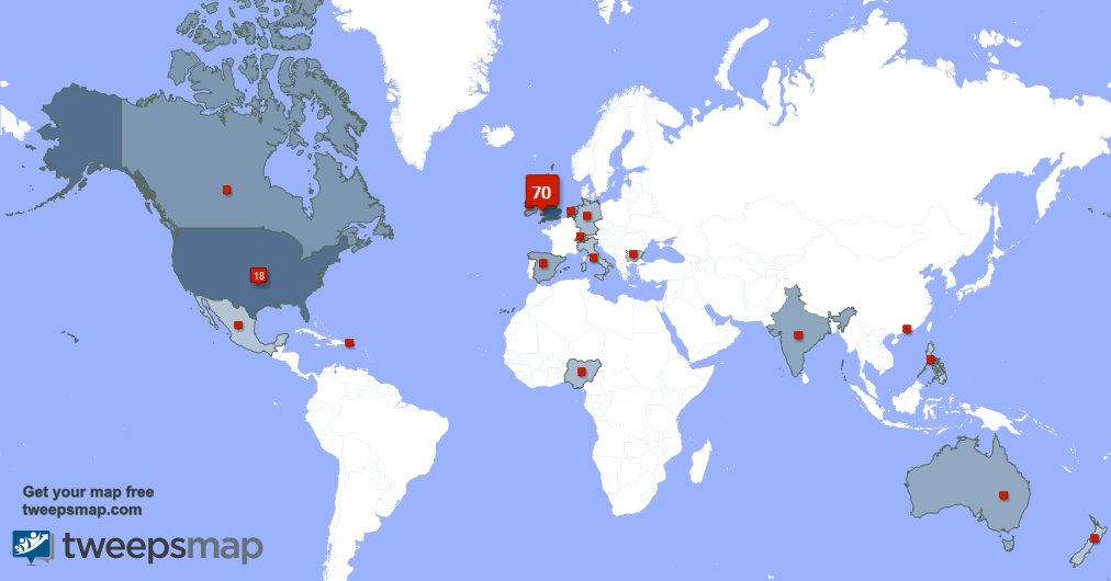 I have 1 new followers from USA 🇺🇸 last week. See tweepsmap.com/!DDDC3GUK