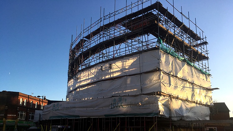 thevicsoc's tweet photo. ⚠️ Under the cover of nightfall and hidden behind scaffolding, the historic Noah's Ark Pub was substantially demolished without permission by developers Visionbell. A key part of Deptford's heritage has been lost. Lewisham Council must take urgent enforcement action. https://t.co/9gk2SnAHZg
