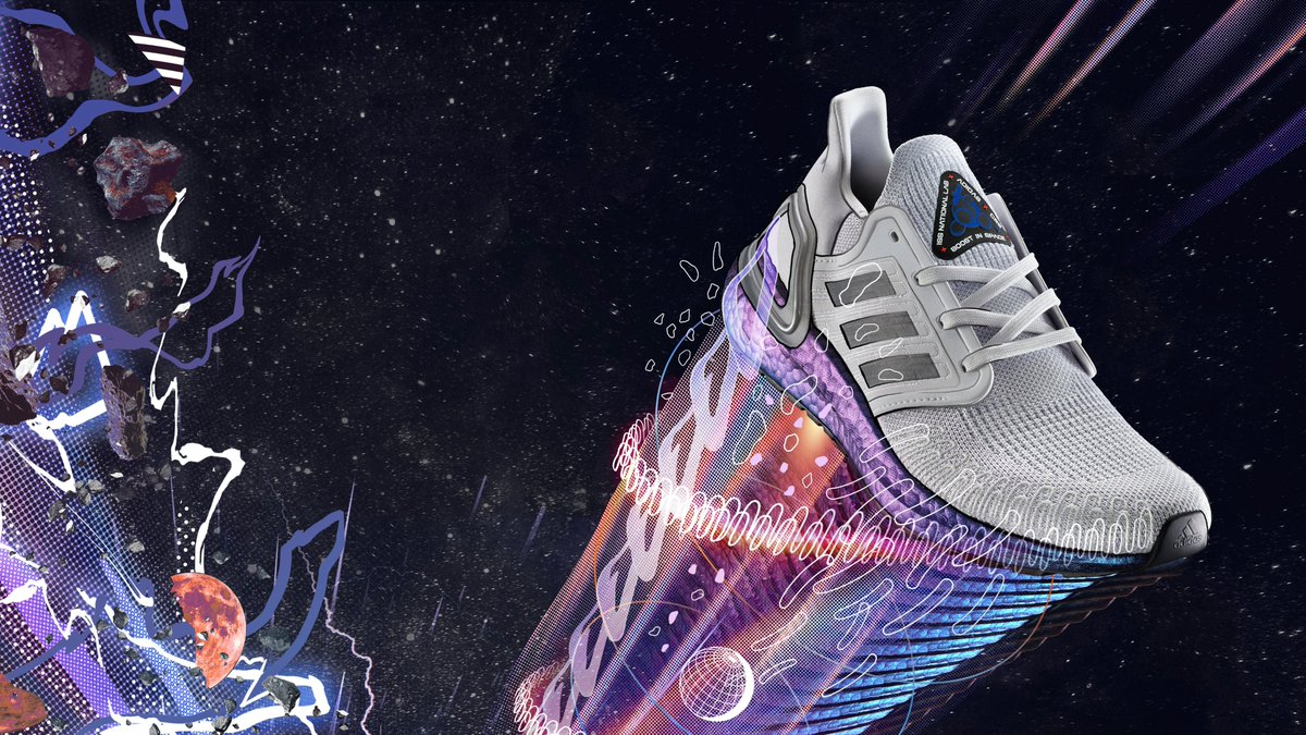 Runedia's tweet photo. Nuevas adidas Ultraboost 20, un nuevo modelo en colaboración con la Estación Espacial Internacional (ISS U.S. National Lab) https://t.co/LkgPU3V7tf #Ultraboost20 #adidasISSNationalLab https://t.co/CJoR4MTyVs