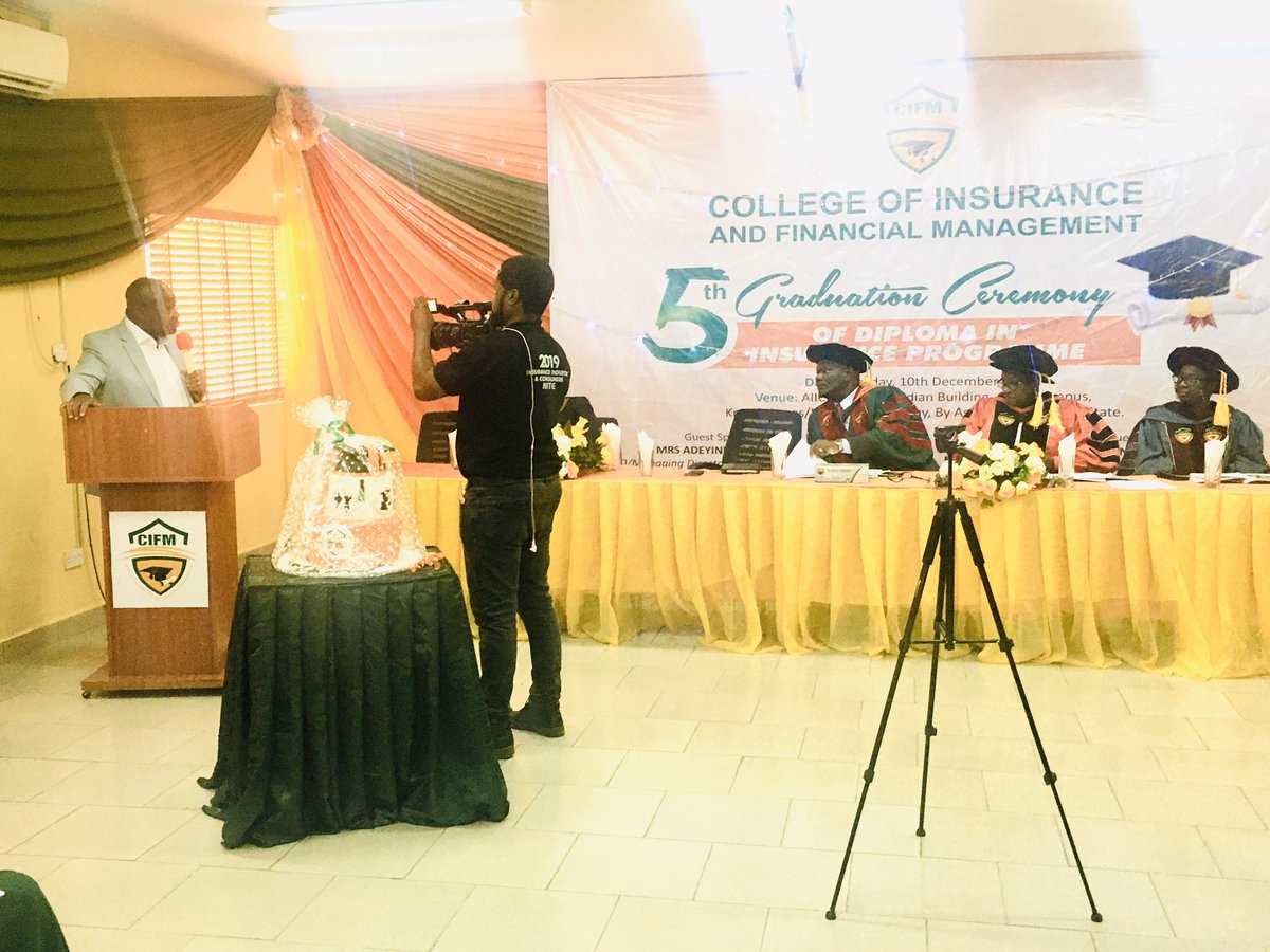 cifmng's tweet photo. On-going Graduation ceremony of Diploma in Insurance program-me AIICO Hall, Custodian building, CIFM Campus #insurtech #insuranceng #Nigerian #Nigeria https://t.co/2dBpMKqCXE