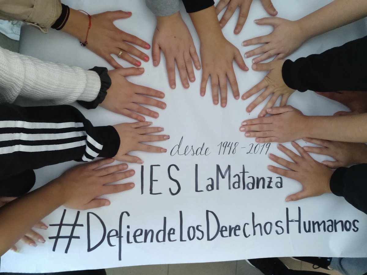 manosfuturas's tweet photo. #IESLAMATANZA #DefiendeLosDerechidHumanos. Hoy, de total actualidad. Día de los Derechos Humanos @ONU_es https://t.co/iTuvbvp54a