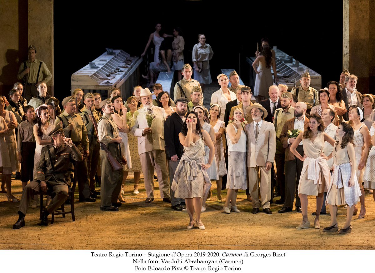 Varduhi_Mezzo's tweet photo. Excited to make my house debut with @TeatroRegio as #Carmen tonight! #ToiToiToi to my fellows @andreacaretenor @MartaTorbidoni @LucasMeachem @GiacSagripanti and the rest of the cast! See you at 20:00 💃 
📸: Foto Edoardo Piva © Teatro Regio Torino https://t.co/eNhdjG2eJw