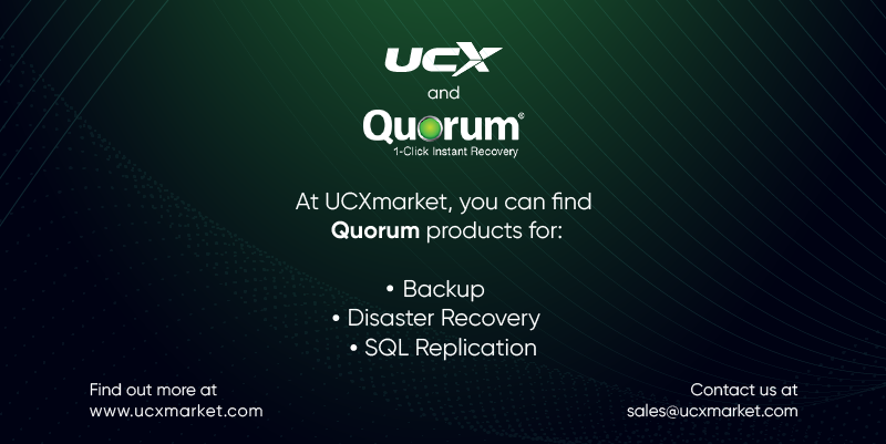 UCXtech's tweet photo. Quorum is the global leader in 1-click instant recovery, providing full immediate recovery of your critical systems after any storage, system or site failure. 

#UCXmarket #Quorum #GetListed #TechnologySolutions #MSP https://t.co/KZPCywrqvM