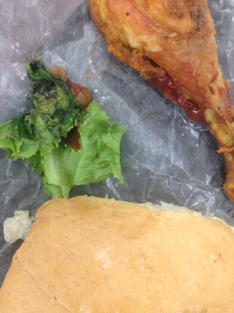 flyertoday's tweet image. St.lucian chicken burgers are a crazy thing. Look at the components