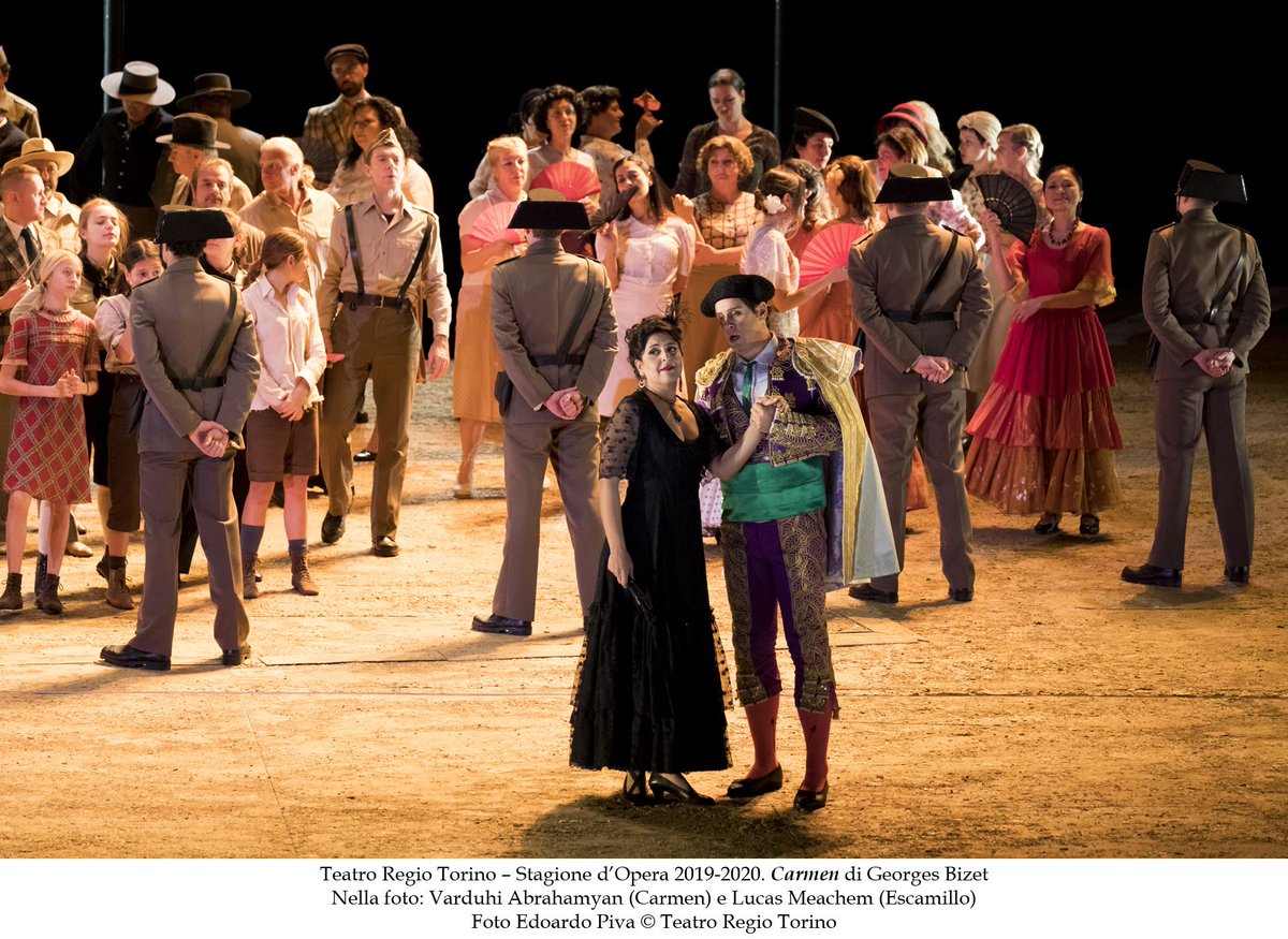 GiacSagripanti's tweet photo. One of the most iconic and represented operas is on stage tonight at @TeatroRegio! So excited to work w/ the Orchestra for this #Carmen 💃
@Varduhi_Mezzo @andreacaretenor @MartaTorbidoni @LucasMeachem and the rest of the cast are ready!
📸: Foto Edoardo Piva © Teatro Regio Torino https://t.co/8x1GIXu0Pv