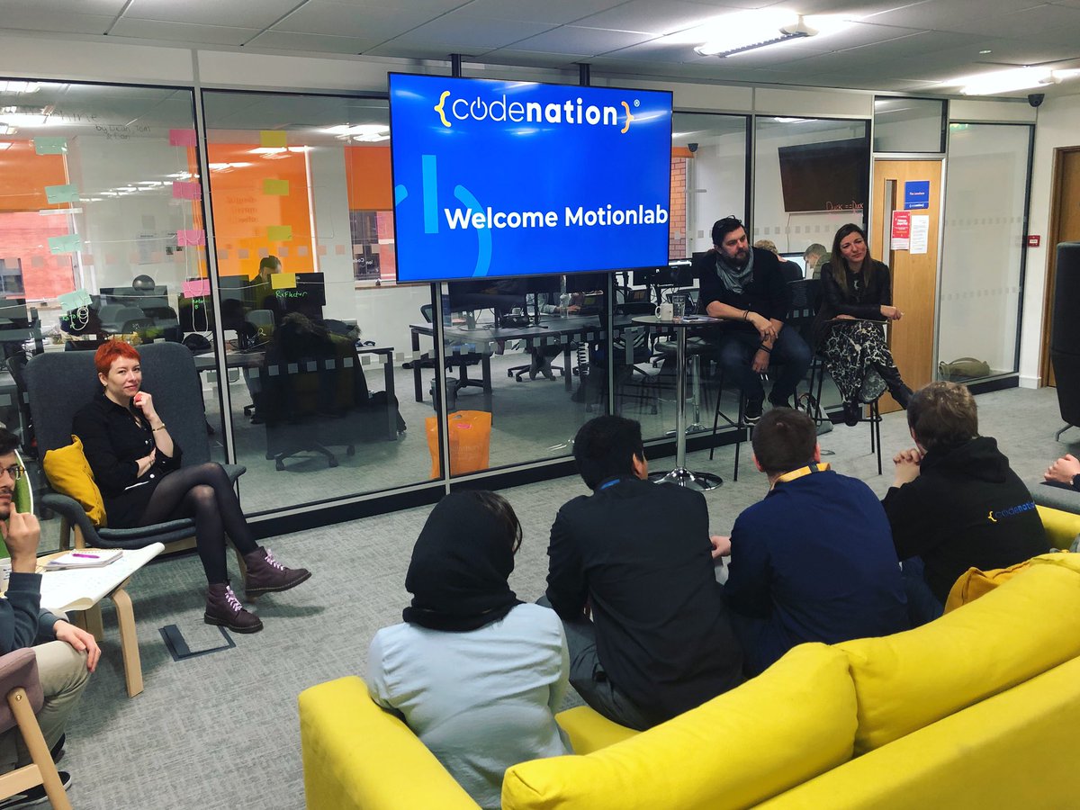 Hello @motionlabuk! Thanks for popping in to see our Developers 👌🏼

#WeAreCodeNation #MotionLab #LightningTalk #CodingSchool