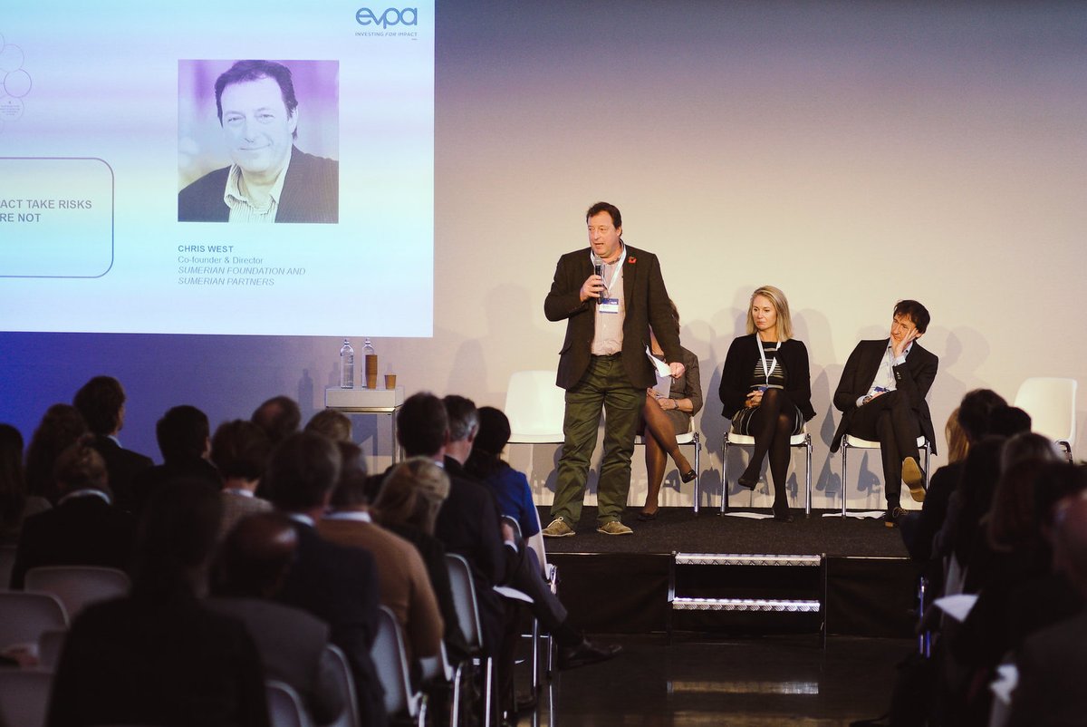 PioneersPost's tweet photo. “Everyone likes ‘new’, but the real hard task in this is getting from new to scale, and that grunt work, those 10, 12 years of doing all the ‘unsexy’ stuff," said @SumerianPartner's Chris West at this year's @_EVPA_ conference: https://t.co/ld4zvNvFYX #ImpactPapers https://t.co/BmC9b0W8Fh
