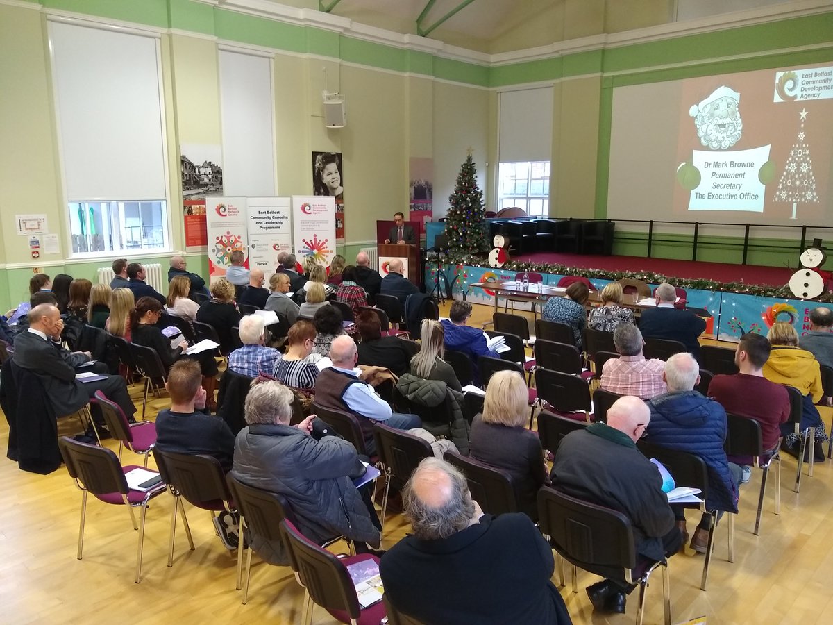 EBCDA's tweet photo. Good turnout at our AGM including the launch of EBCDA's new strategy and evaluation of the East Belfast Community Capacity &amp; Leadership Programme. https://t.co/3VNWuKdb8T