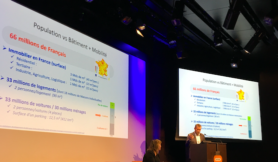 CelinePuffArdi's tweet photo. Lancement conf pour présenter le consortium convergence Bâti-Mobilité : Daniel Quénard @cstb_fr rappelle quels sont les enjeux C02 de l'#immobilier, #logements, #voitures et de l'énergie. Solutions? "Décombustionner" et décongestionner ! #Ready4Mobility https://t.co/hlb4cY9Uck