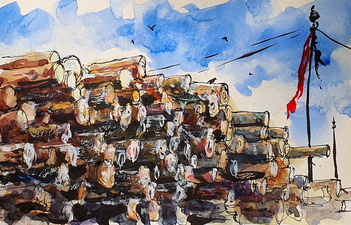 DrawingtalkJ's tweet photo. Timber drawing~

[YouTube]
https://t.co/HdGK2Cp84D

#수채화 #펜앤워시 #목재 #위드로 #위드로2019 #함께그리기 #drawing #dailydrawing #dailysketch #pendrawing #fountainpendrawing #watercolor #aquarelle #penandwash #timber #wedraw #youtubelive #livestreaming #drawingtalk https://t.co/IIt7stFrLA