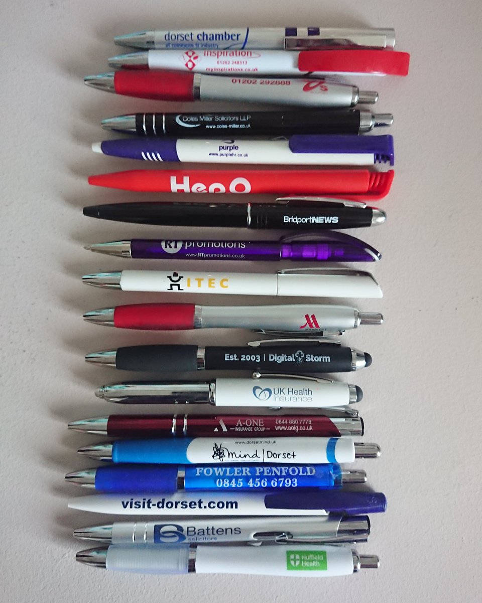 SKCPhotos's tweet photo. I do love a good promotional pen 😀
#promotionalpens #dorsetbusiness #branding #dorsetphotographer https://t.co/hKGCh3Gpws