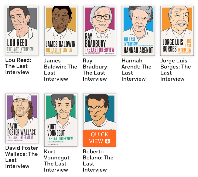 jesch30's tweet photo. I flove the @melvillehouse #TheLastInterview series. Here's hoping the future brings more women! (7 of the 28 books are about women.) #GillianJagger, please. I will help. #gendertally #genderavenger https://t.co/6CRKahvtbE @penguinrandom @GenderAvenger @VIDA_lit https://t.co/SQvAoIrsZR