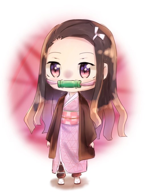 フィーさんがTwitterに投稿した竈門禰豆子(鬼滅の刃)のイラスト。