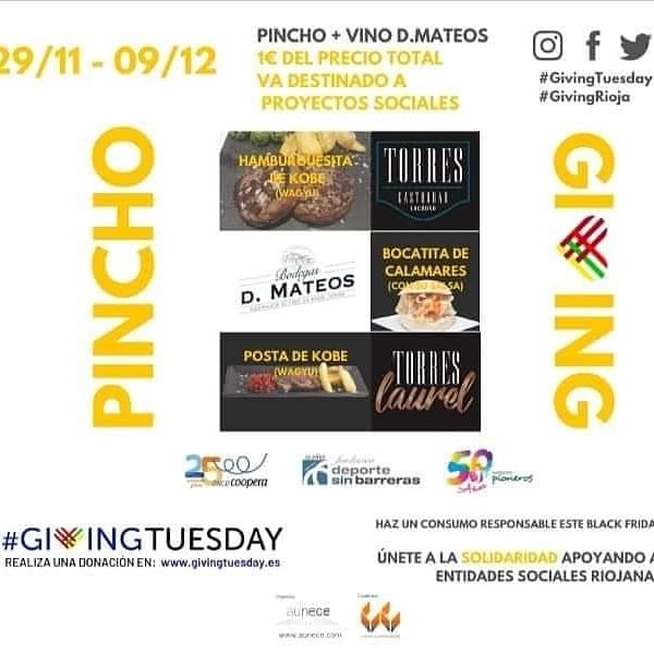 torresgastrobar's tweet photo. Desde Torres Gastrobar os queremos agradecer a tod@a los que os habéis pasado por aquí y habéis aportado un granito de solidaridad!Gracias de corazón, siempre es buen momento para ayudar!#logroño #larioja #GivingTuesday #GivingRioja @bartorreslaurel @bodegamateos @aunece https://t.co/z210IsQ424