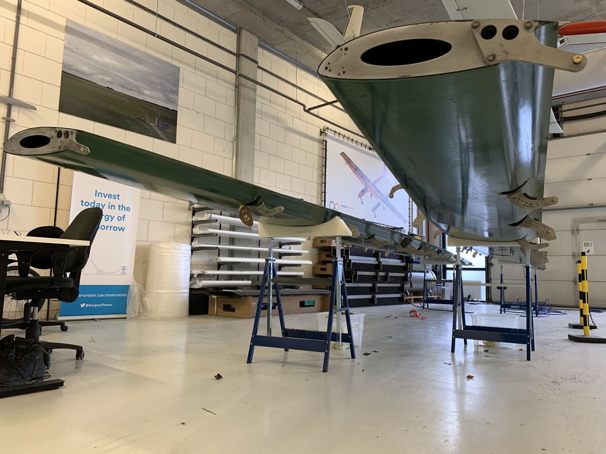 RyanVuNL's tweet photo. Both @AmpyxPower AP3 wings are completed and ready for paint! #UAS #UAV #Drones #Innovation #AWES #AirborneWindEnergy #RenewableEnergy #WindEnergy #Aerospace #Airborne #Wind #Energy https://t.co/JsvI89QoTR