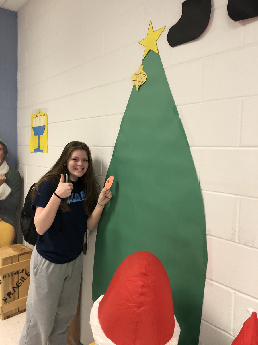 HOLIDAY SHRUB IS UP. Come by <a href="/ColganRoom1108/">1108 CCHS</a> and put yours on today! Look how much JOY this brings!