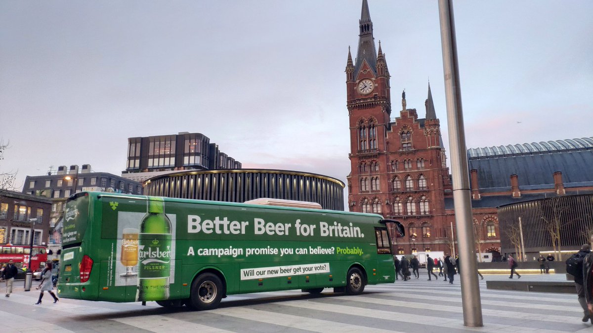 WestwayCoaches's tweet photo. A fantastic method of promotion? Probably.
#FullyElectric #Coach #Carlsberg #NewBrew #BetterBeerForBritain #Beer #Promotion #Marketing #Wrap #3M #Branding #Green #SnapPack #NoPlastic #Eco #SaveThePlanet #EURO6 #EURO7 #London #ULEZ #WestwayCoaches #LuxuryTravel #Election2019 #ZE https://t.co/CXZ5g2dZE9