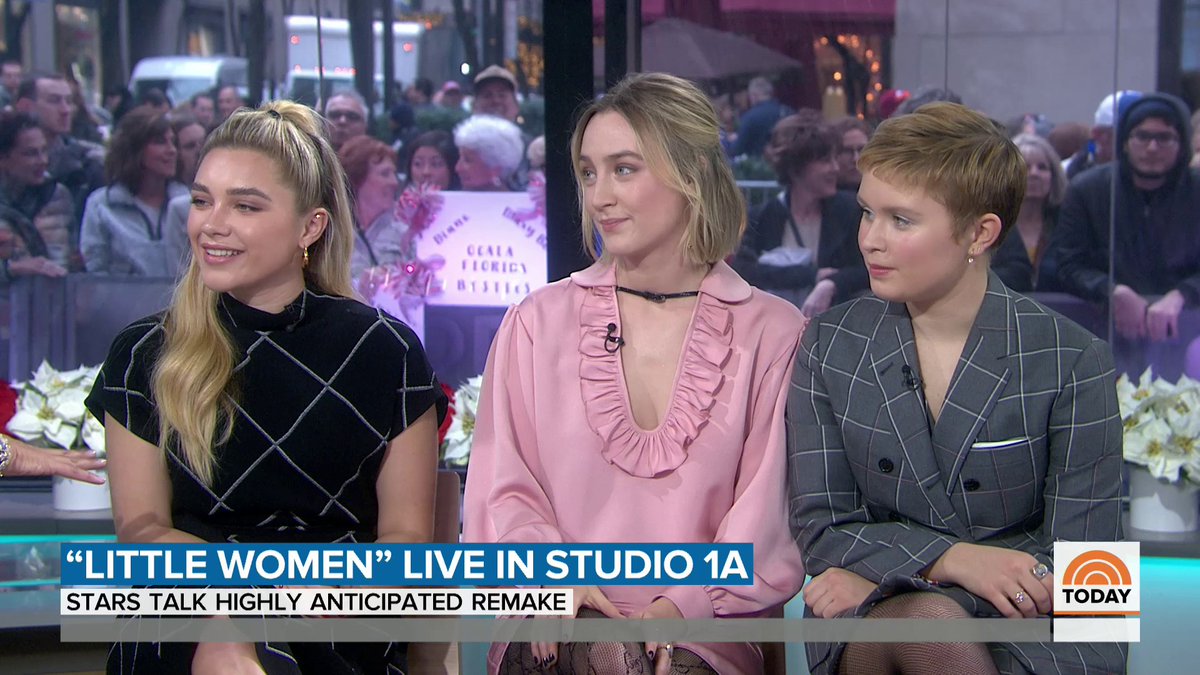 TODAY (@TODAYshow) on Twitter photo 2019-12-10 14:00:59 “Little Women” stars Saoirse Ronan, Eliza Scanlen and @Florence_Pugh talk about the #GoldenGlobes director category controversy, preparing for the sister fights in the movie, relearning how to play piano and approaching the film’s director Greta Gerwig about being in the film! “Little Women” stars Saoirse Ronan, Eliza Scanlen and @Florence_Pugh talk about the #GoldenGlobes director category controversy, preparing for the sister fights in the movie, relearning how to play piano and approaching the film’s director Greta Gerwig about being in the film!