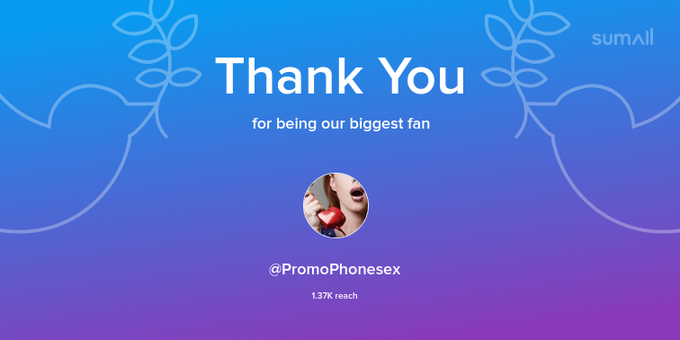 Our biggest fans this week: PromoPhonesex. Thank you! via https://t.co/3NKN2r0Qz0 https://t.co/y97C1<a href="/tag/clip"class="tags"><span>#clip</span></a><a href="/tag/iwantclips"class="tags"><span>#iwantclips</span></a><a href="/tag/ebonyassfetish"class="tags"><span>#ebonyassfetish</span></a>