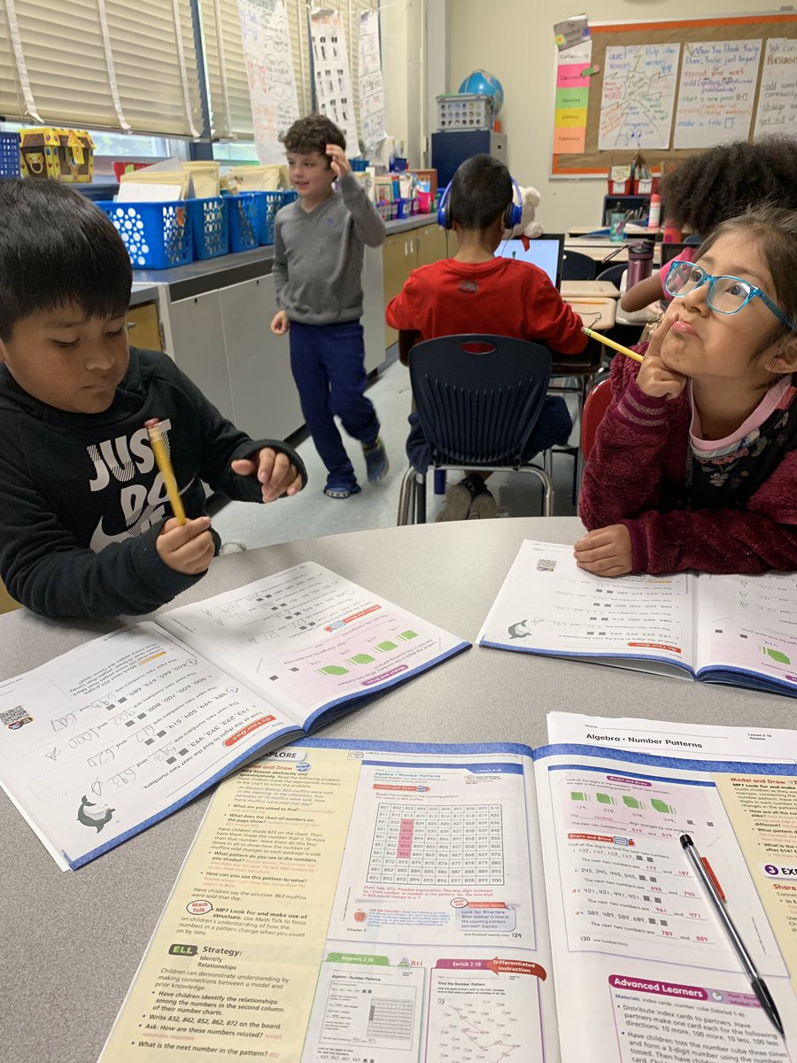 Hard at work with our math problems- showing that Garfield Grit! @Colls_Garfield, #collsedu