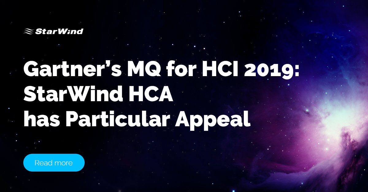 starwindsan's tweet photo. Shazam!⚡The 2019 @Gartner_inc #MagicQuadrant for #HCI is finally here, and #StarWind #HCA holds its “niche player” status firmly, being described as having particular appeal for SMB, ROBO, and Edge with its high-level customization🔥
https://t.co/bywdolvndz https://t.co/aeVXfkkQYx
