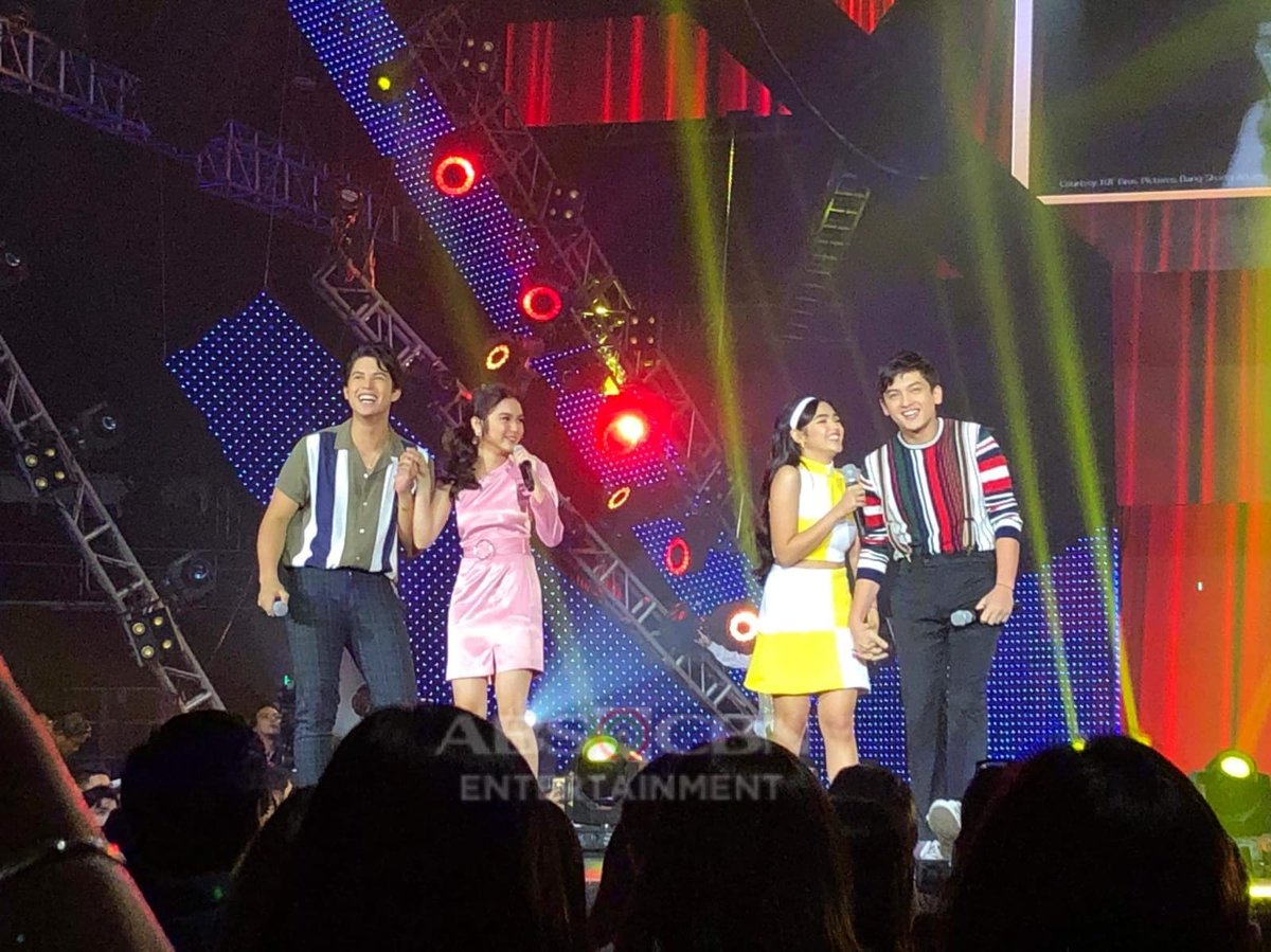 ABSCBN's tweet photo. Retweet if you love the Gold Squad tandems, #KyCine and #SethDrea! To see moments from #ABSCBNChristmasSpecial2019, log on to https://t.co/iQjKn3w37w! https://t.co/9mJKFwrV81
