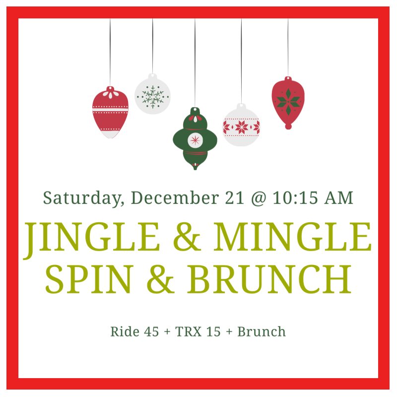Rideandworkout's tweet photo. Join Erin Hennessey next Saturday, December 21 @ 10:15AM for a Holiday Ride45 + TRX15. 🎄

Following class, head over to Polpetta to enjoy a post-workout brunch and receive a free brunch cocktail! Reserve your spot today. Note - holiday attire is encouraged! ⛄️ https://t.co/1zIg2bs9NB