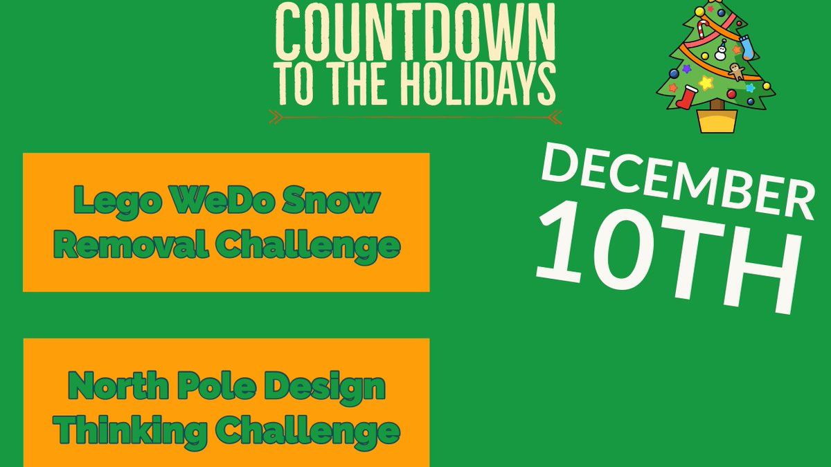 Day 2 of the #Maker's Edition Countdown is available now at dsb1makes.weebly.com! Check it out daily for 2 challenges (1 w/tech, 1 without) including assessments for collaboration and self-reg! #stemchristmas #designthinking <a href="/LEGO_Education/">LEGO Education</a> @DSBOnNorthEast