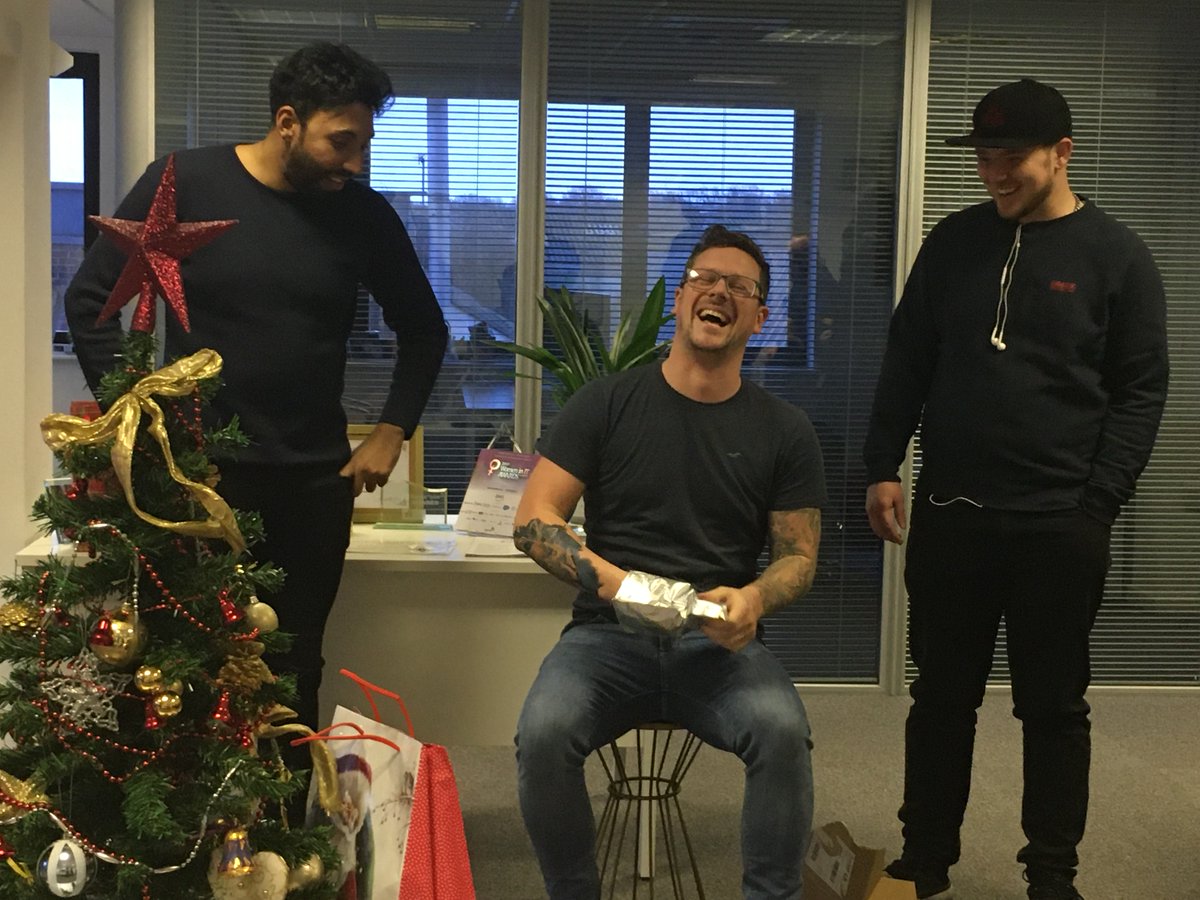 Fi911solutions's tweet photo. What fun we had in the office today. We played 'White Elephant'. So many surprises and laughter. Enjoy the countdown to #Christmas everyone!
#Xmasgames #funinoffice https://t.co/Z7XqF2CAQp