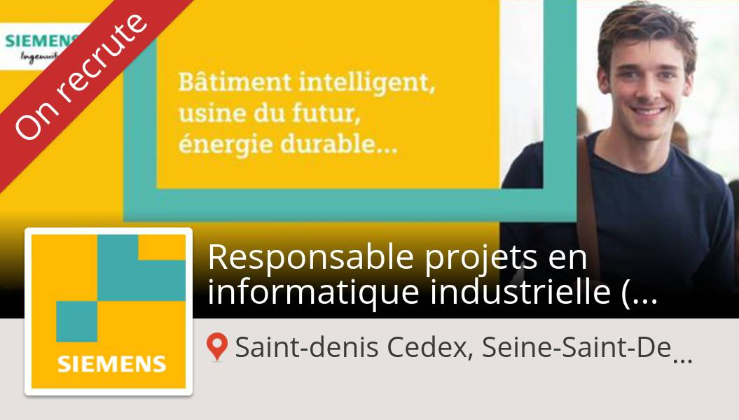 EricGassmann18's tweet photo. Besoin d'un #Responsable projets en #informatique industrielle (H/F) Saint-denis Cedex, Seine-Saint-Denis,..., postulez dès maintenant chez #Siemens! #job https://t.co/niZx6hsaxZ https://t.co/PJhfd5Xikv