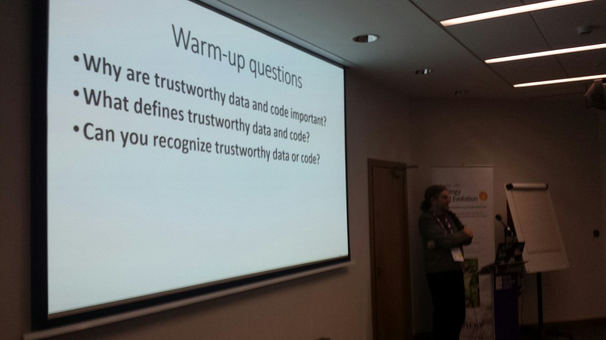 MethodsEcolEvol's tweet image. Starting the #DataProvenance workshop at #BES2019 by answering some warm up questions. 

What are your answers to these three?