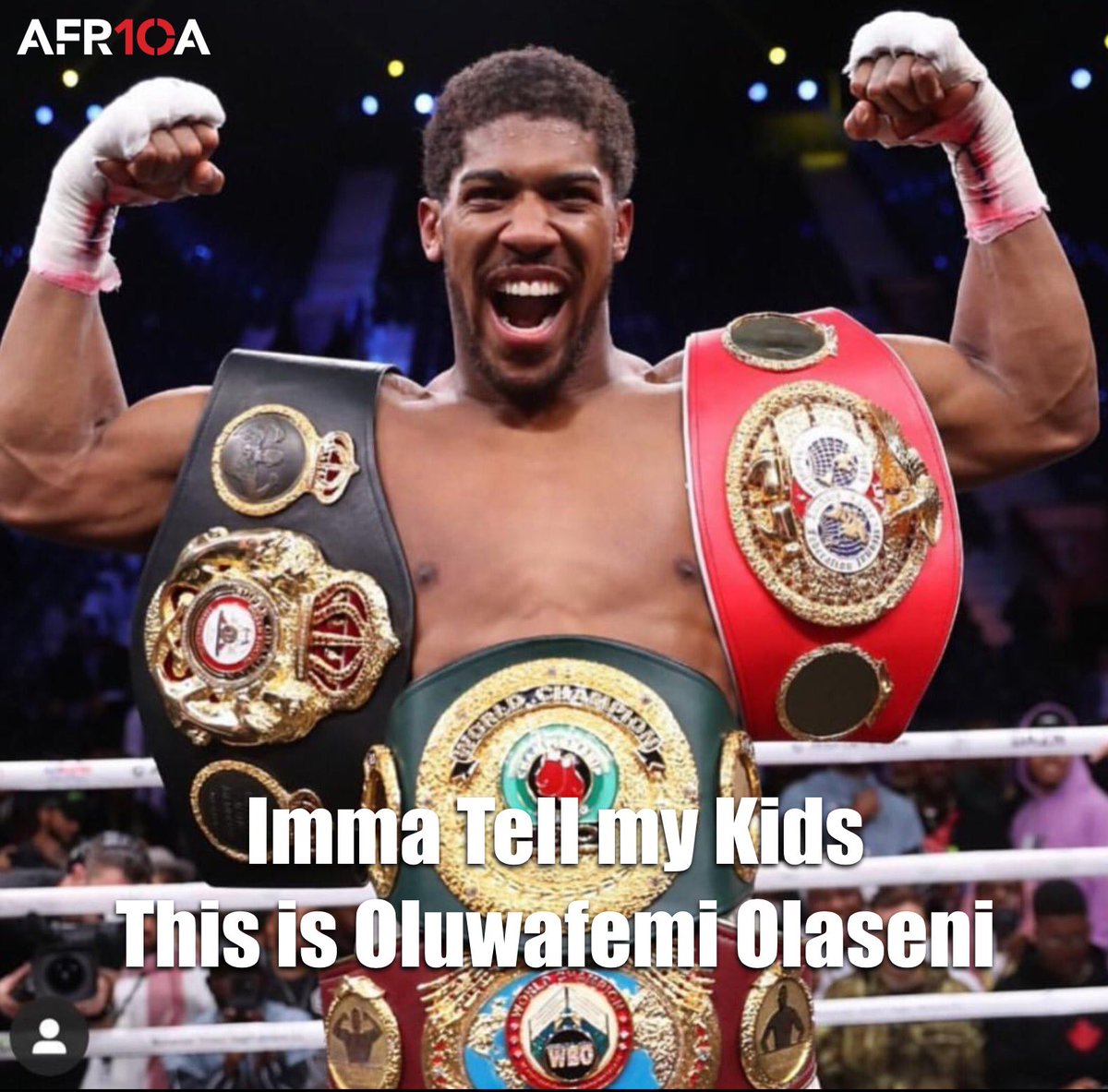 A10 Salutes The 2-Time World Heavyweight Boxing Champion Anthony Joshua who credits his trip home to #nigeria with inspiring him to victory. 🥊 🇳🇬

#Africa10
#AnthonyJoshua 
#Africa