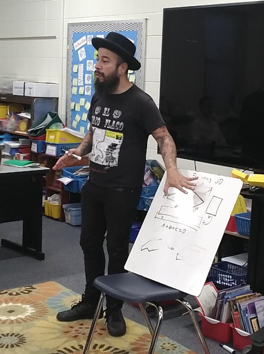 LNKteach's tweet photo. Our TAPAS artist, puppeteer Edwin Salas has helped us to launch our week of making animal puppets. Looking forward to our performances about symbiotic relationships in various ecosystems! Integrating Math, ScIence, ELA and Art to deepen our learning! #Vance_Elementary #TheACSWay https://t.co/525P7v2fN0