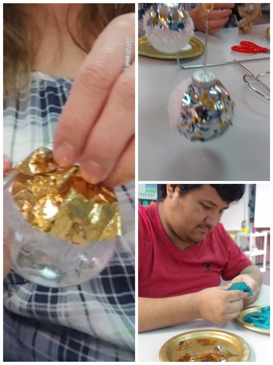 Having fun with Modge Podge making Christmas Ornaments with our AWESOME #seniors <a href="/KCHS_Dev/">KCHS Developmental</a>. <a href="/TamaraWiltzKISD/">T Wiltz</a> <a href="/Isabell18308928/">Blanca T.  Chavez</a>