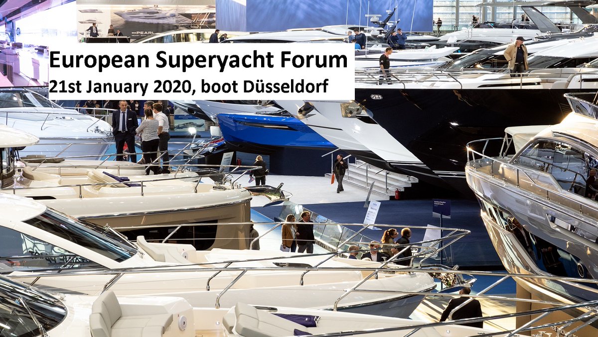 Our European Superyacht Forum is taking place on the 21st January alongside Boot Dusseldorf in Germany.
You can see the full agenda here bit.ly/36knq9L

Opening Presentation: How attainable is the green yacht?
Ali Sayakci, Superyacht Owner &amp; President, Evadne Yachts