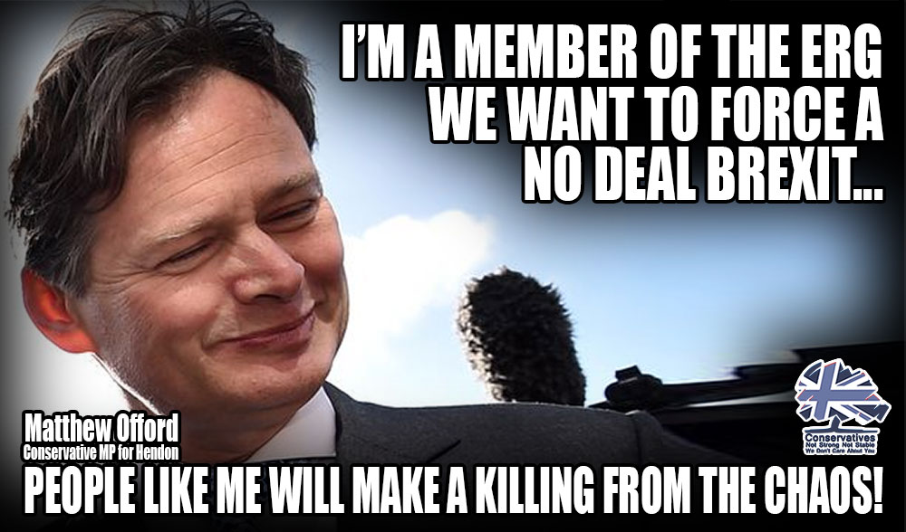 StrongerStabler's tweet image. Matthew Offord is, alongside Jacob Rees-Mogg, a member of the destructive Tory ERG. They have pushed the hardest of Brexits &amp;amp; are seeking to force a devastating 'No Deal'. This will devastate London &amp;amp; the whole UK.

Offord has a majority of 1072. #Hendon #SaveTheUK #BootHimOut!