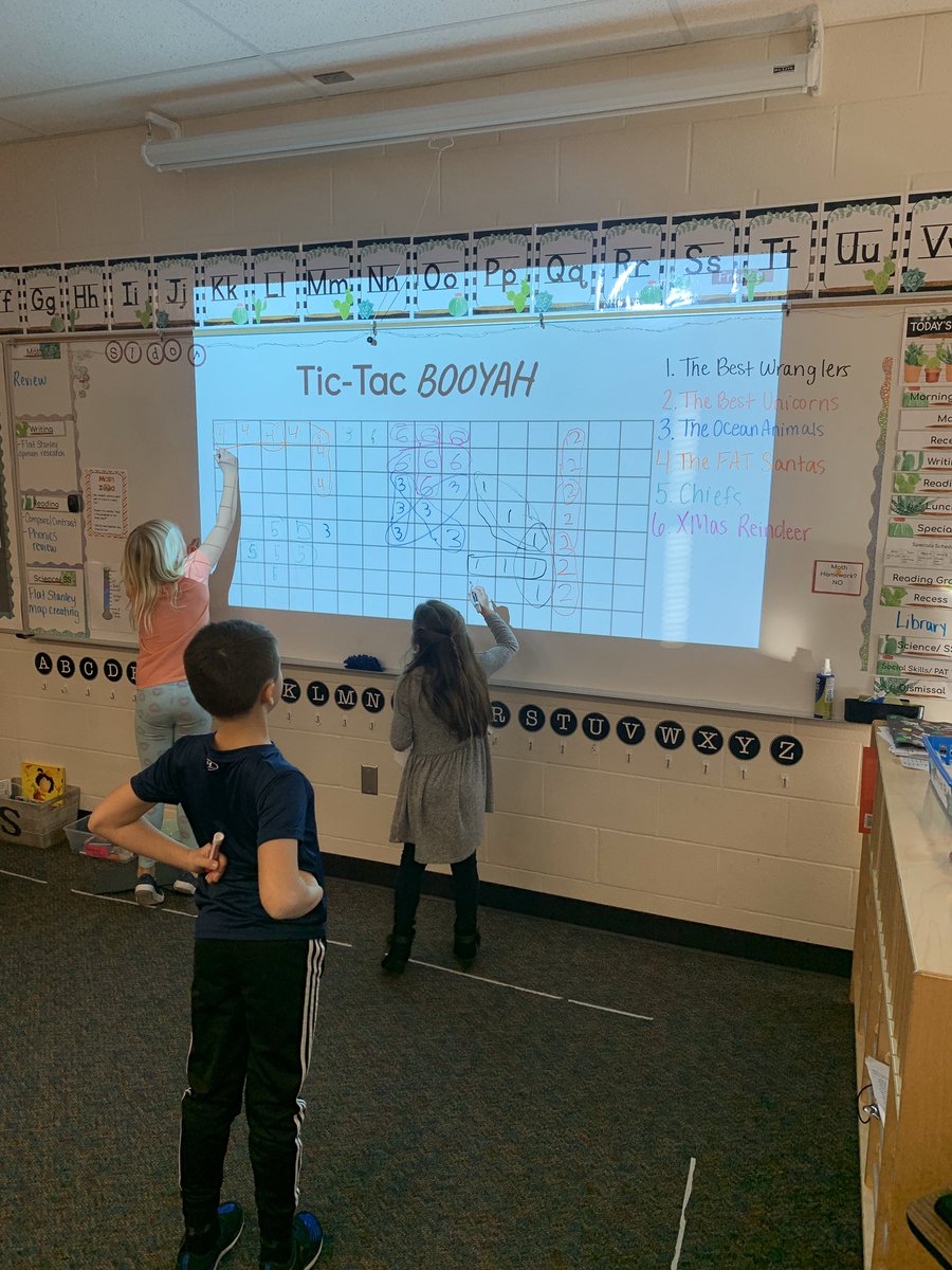 Mrs_Sidor's tweet photo. Tic-Tac BOOYAH review game for math this morning! 💥 https://t.co/UiI0zWDSqU