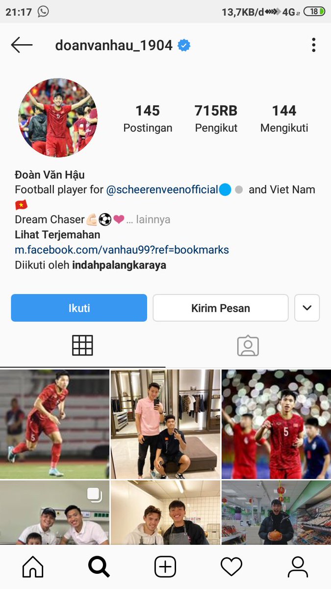 AgungNu1997's tweet photo. Tinggal pilih aj mau santet atau hacker bngsd! Indo lebih kasar yang lu lukain bangsd!! #TimnasDay #SeaGame2019phillipine
@DoanVanHau_5 #indobarbar https://t.co/g9zo36jo4H